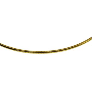 42cm Omega Halsreif - 585 Gelbgold - 2,4mm oval
